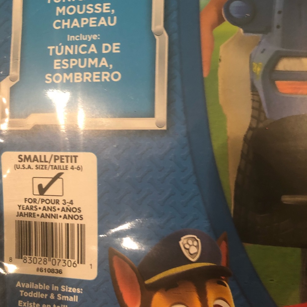 Paw Patrol Chase Costume